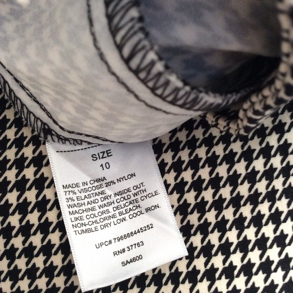 NWOT Rafaella Houndstooth Stretch Comfort Pant - Picture 6 of 6